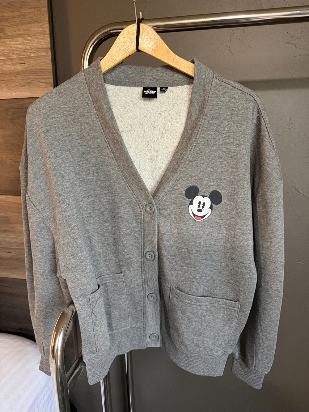 Disney Mickey & Friends Button Sweatshirt/Cardigan, Sz M